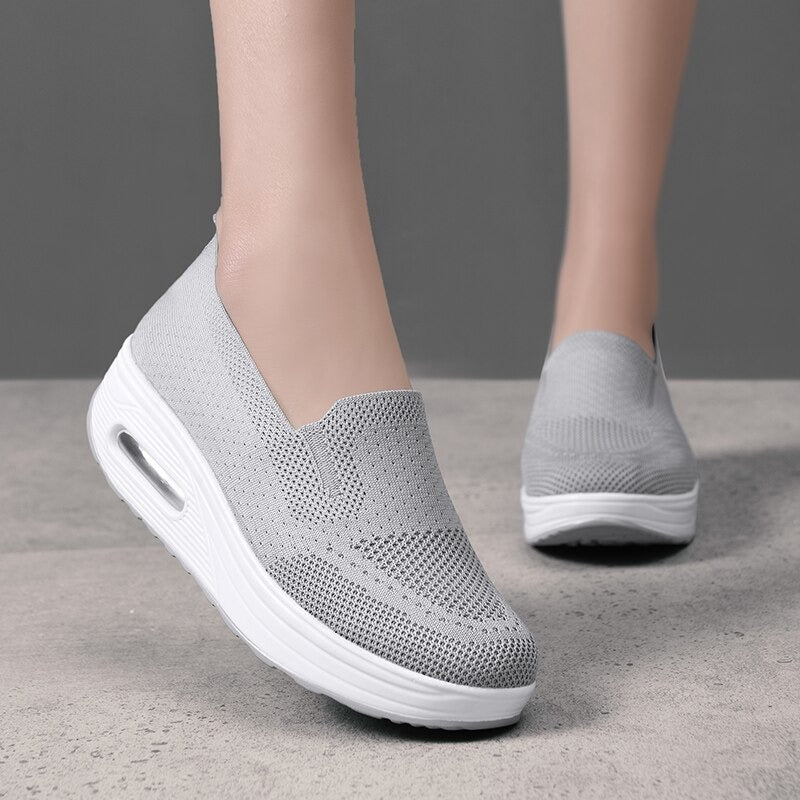 Women Wedge  Slip-on Sneakers