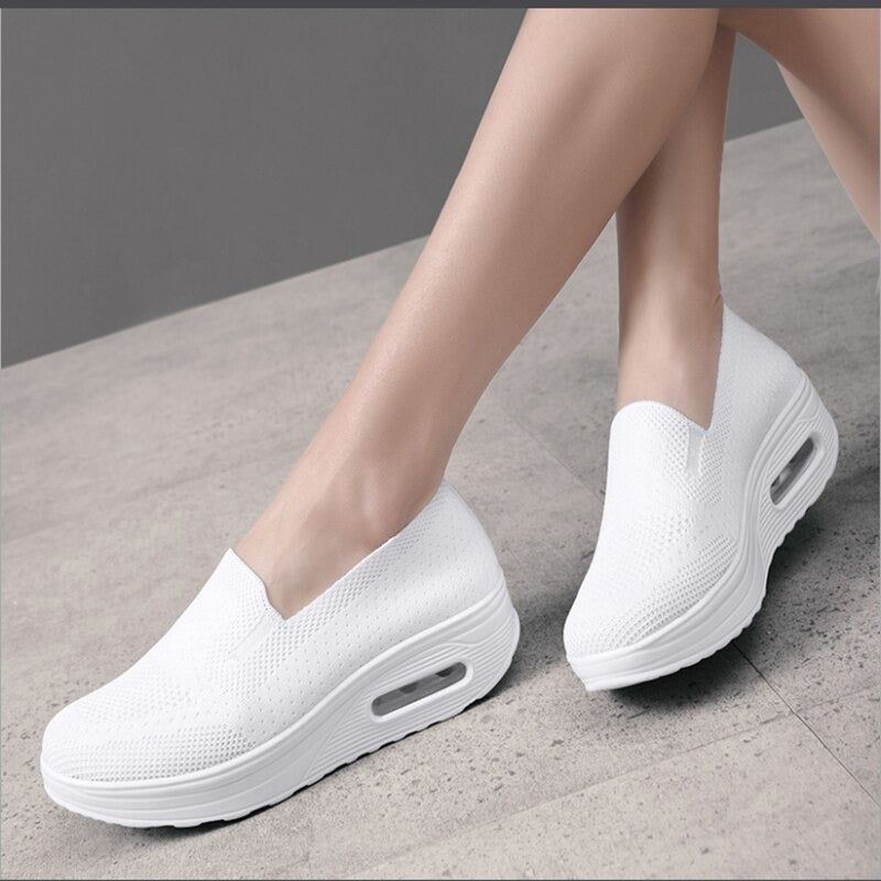 Women Wedge  Slip-on Sneakers