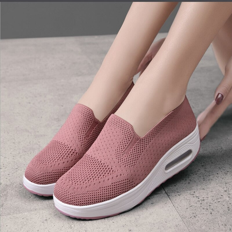 Women Wedge  Slip-on Sneakers