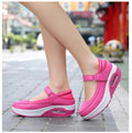 Women's Breathable Buckle Casual Walking Slip On Sneakers