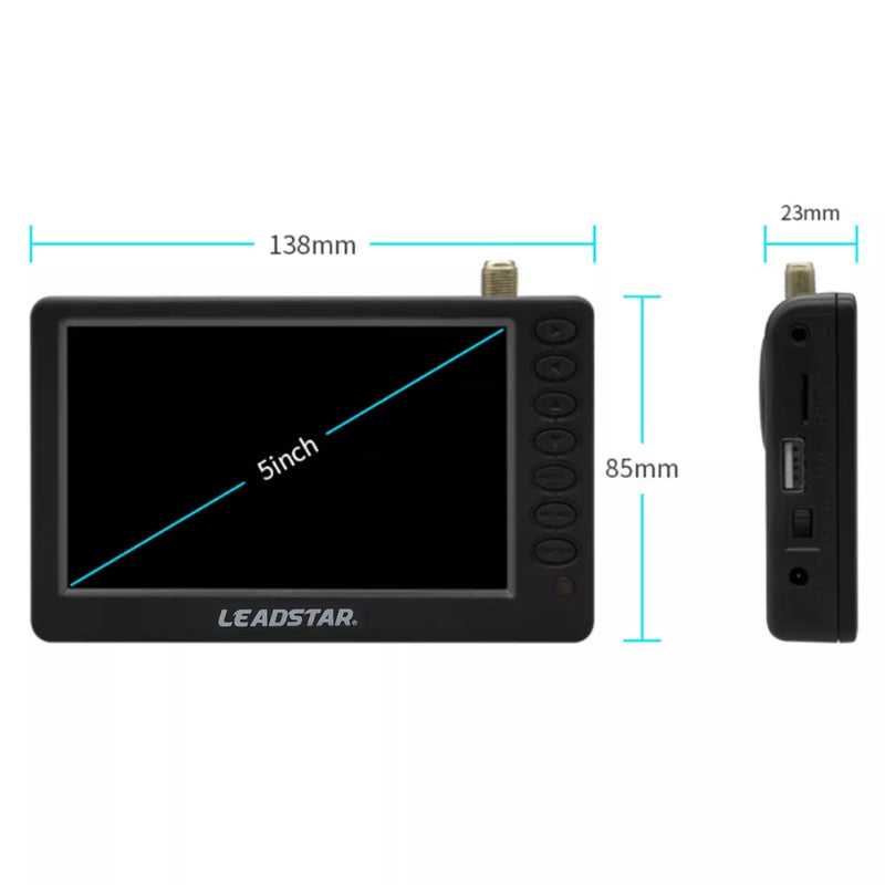 5"in Portable Digital ATSC TV Television HD Video Player Support FM/USB/TF J0Q6