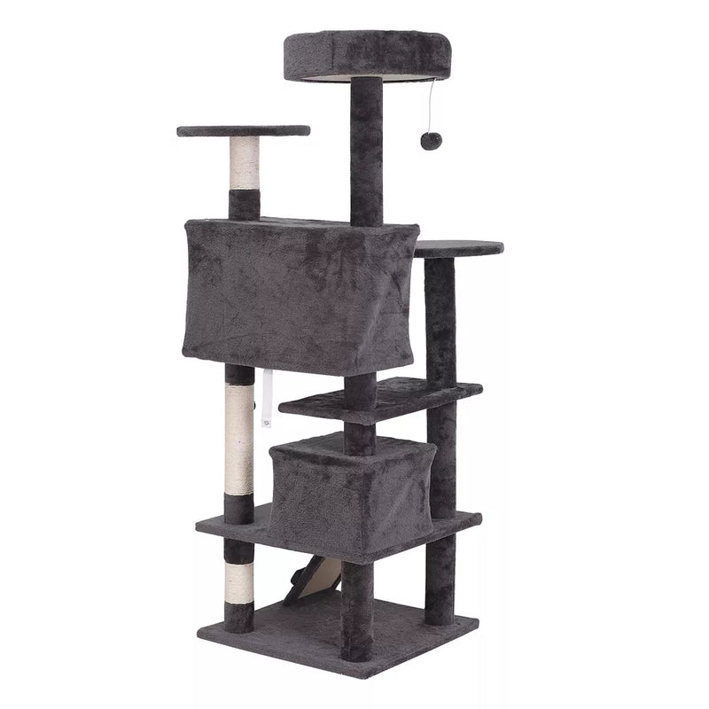 55" STURDY Cat Tree Tower Activity Center Large Playing House Condo For Rest