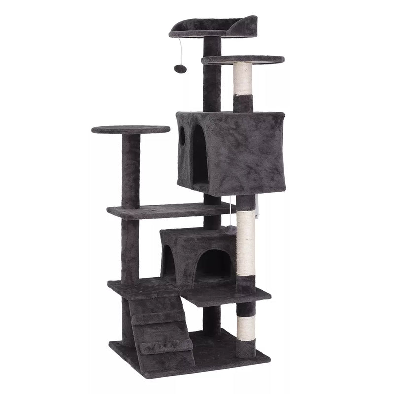 55" STURDY Cat Tree Tower Activity Center Large Playing House Condo For Rest