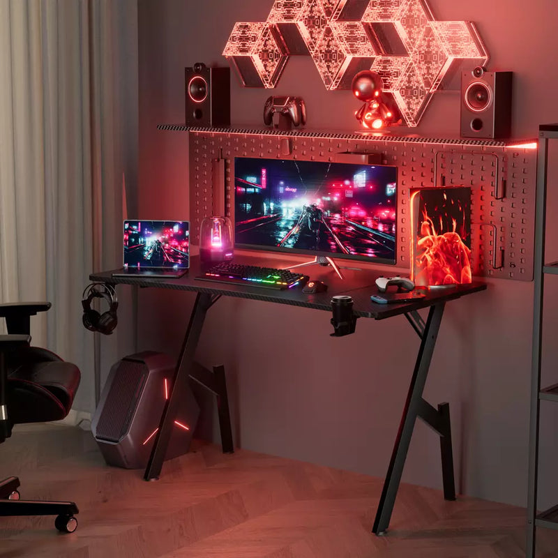 47/55 Inch Gaming Desk Gamer Table Computer Desk PC Workstation Setup