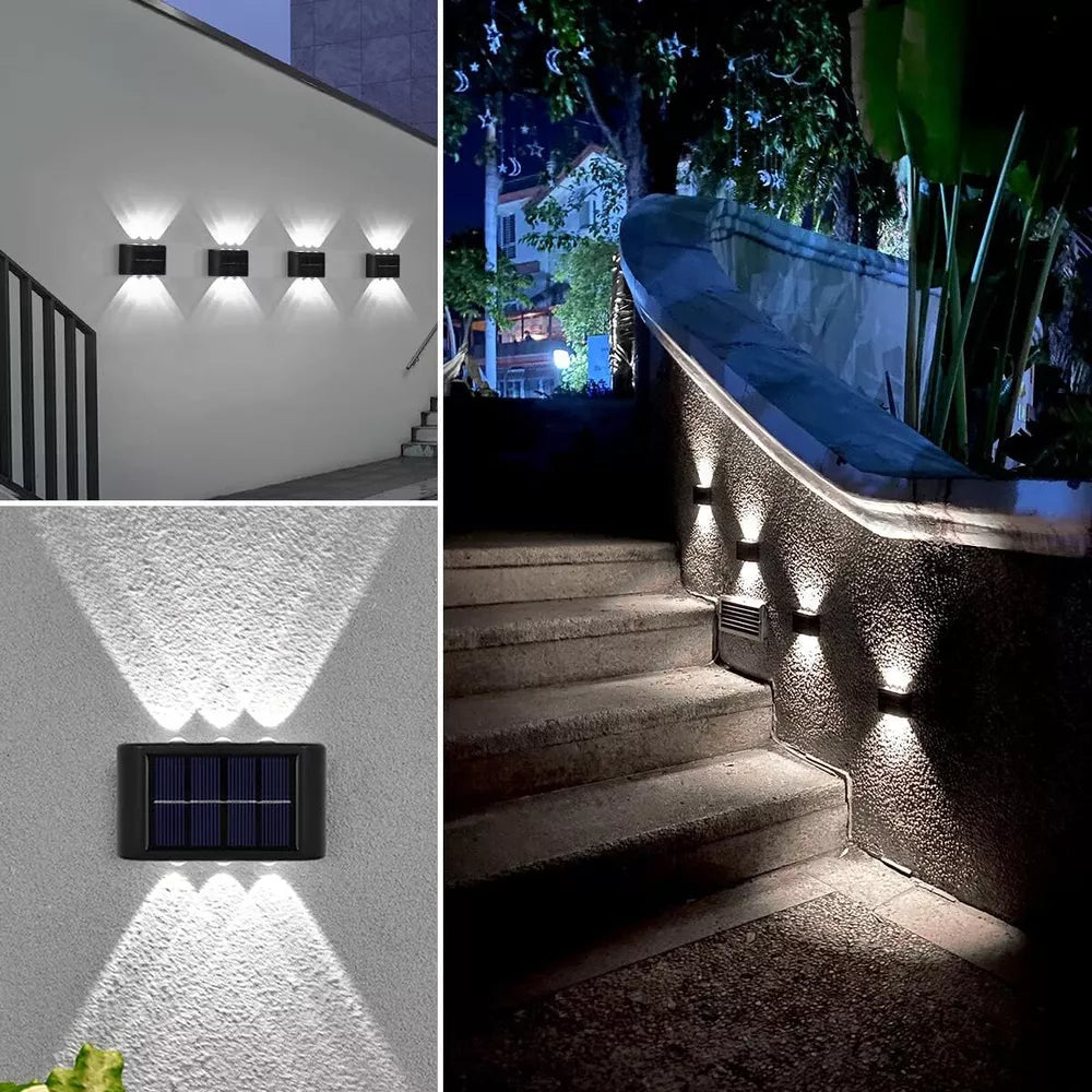 Solar 6LED Deck Light Path Garden Patio Pathway Stairs Step Fence Lamp Outdoor