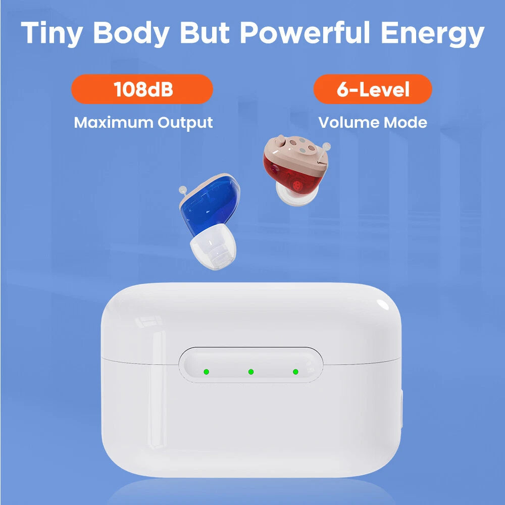Mini Hearing Aids Digital Invisible In Ear Small Sound Voice Amplifier Enhancer