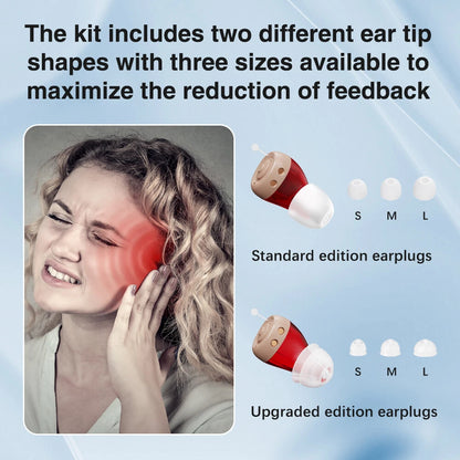 Rechargeable Hearing Aids Mini ITE Hearing Amplifier Sound Enhance L/R