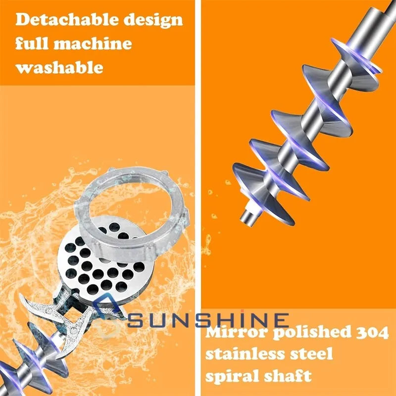 Heavy Duty Meat Grinder Mincer Stuffer Manual Sausage Filler Sauce Maker Machine