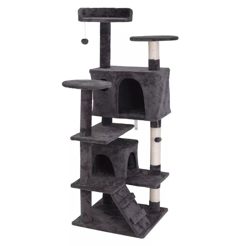 55" STURDY Cat Tree Tower Activity Center Large Playing House Condo For Rest