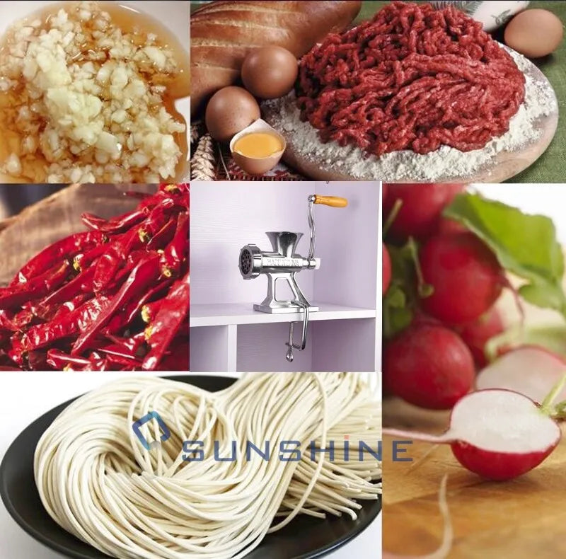 Heavy Duty Meat Grinder Mincer Stuffer Manual Sausage Filler Sauce Maker Machine