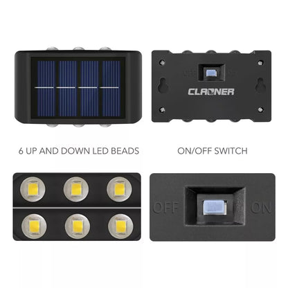 Solar 6LED Deck Light Path Garden Patio Pathway Stairs Step Fence Lamp Outdoor