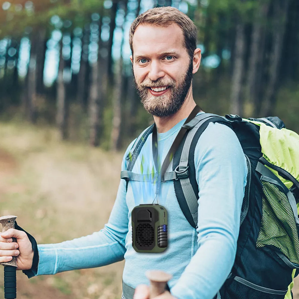 Portable Waist Clip Cooling Fan Personal Belt 6000mAh USB Rechargeable