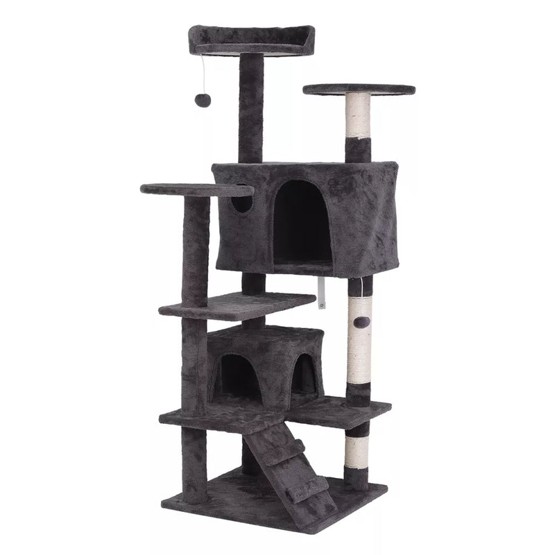 55" STURDY Cat Tree Tower Activity Center Large Playing House Condo For Rest