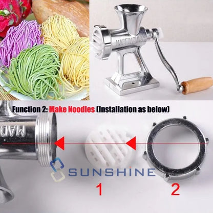 Heavy Duty Meat Grinder Mincer Stuffer Manual Sausage Filler Sauce Maker Machine