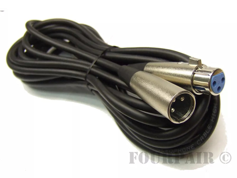 10ft - Shielded 3-Pin XLR Extension Microphone Mic Audio Cable Cord Male Female