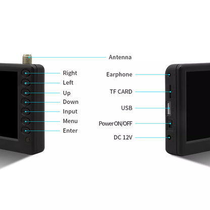 5"in Portable Digital ATSC TV Television HD Video Player Support FM/USB/TF J0Q6