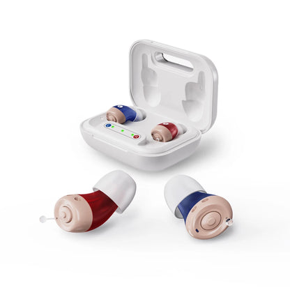 Rechargeable Hearing Aids Mini ITE Hearing Amplifier Sound Enhance L/R