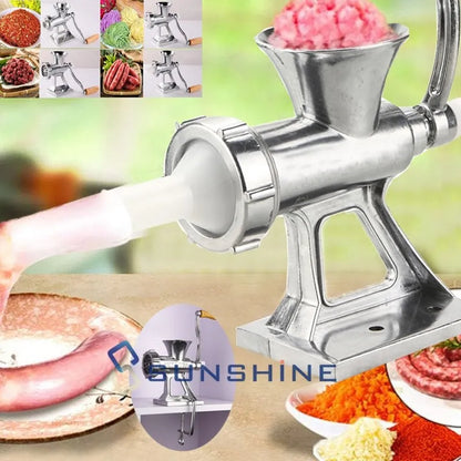 Heavy Duty Meat Grinder Mincer Stuffer Manual Sausage Filler Sauce Maker Machine