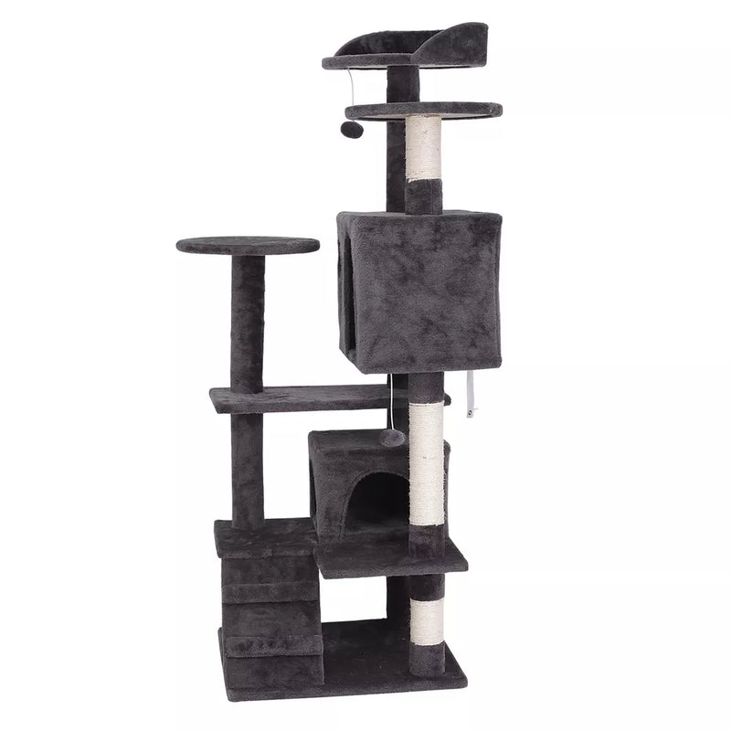 55" STURDY Cat Tree Tower Activity Center Large Playing House Condo For Rest