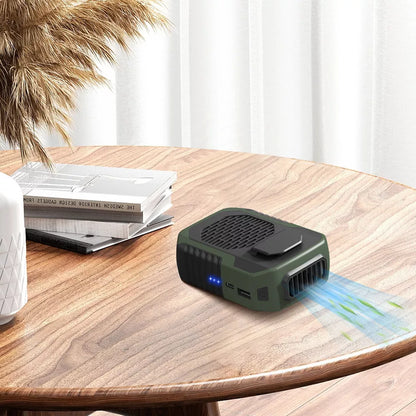 Portable Waist Clip Cooling Fan Personal Belt 6000mAh USB Rechargeable