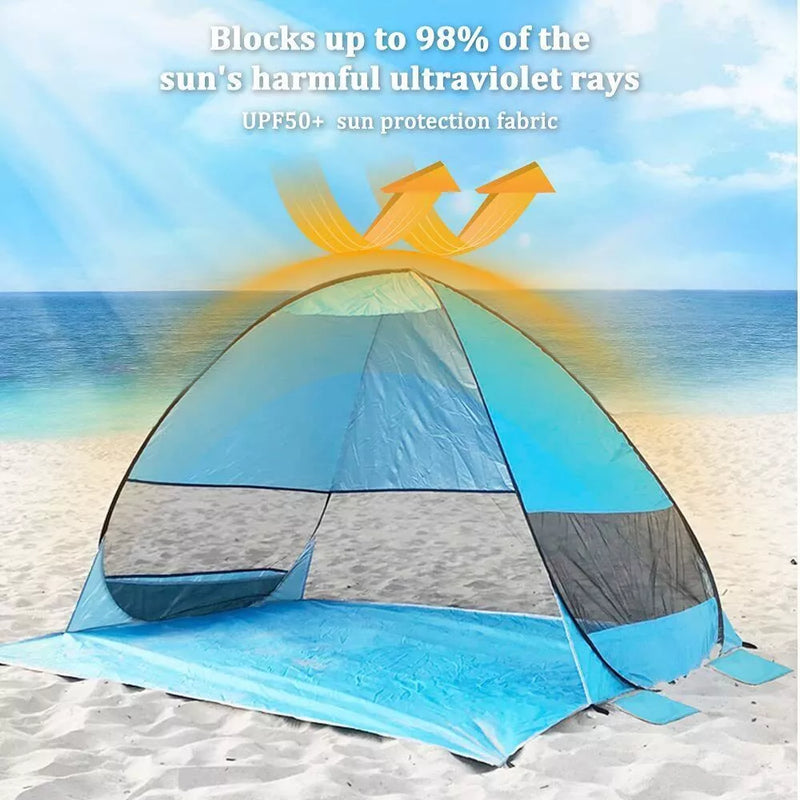 Pop Up Portable Beach Canopy Sun Shade Shelter Outdoor Camping Fishing Tent Mesh