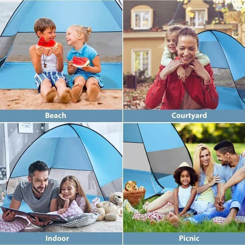 Pop Up Portable Beach Canopy Sun Shade Shelter Outdoor Camping Fishing Tent Mesh
