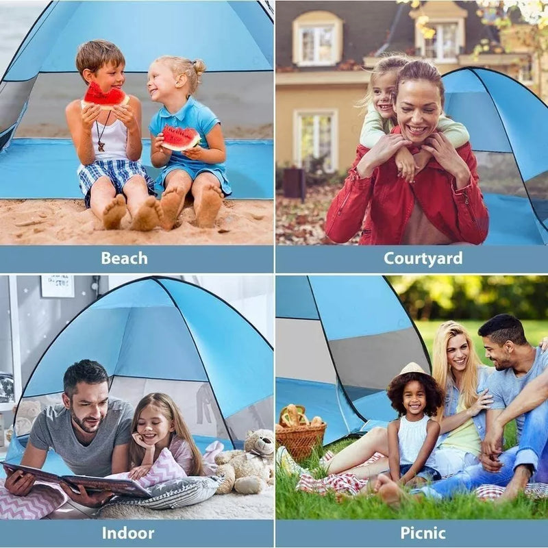 Pop Up Portable Beach Canopy Sun Shade Shelter Outdoor Camping Fishing Tent Mesh