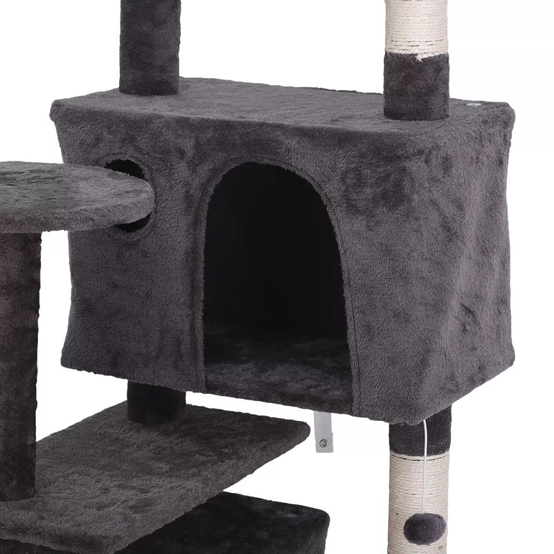 55" STURDY Cat Tree Tower Activity Center Large Playing House Condo For Rest