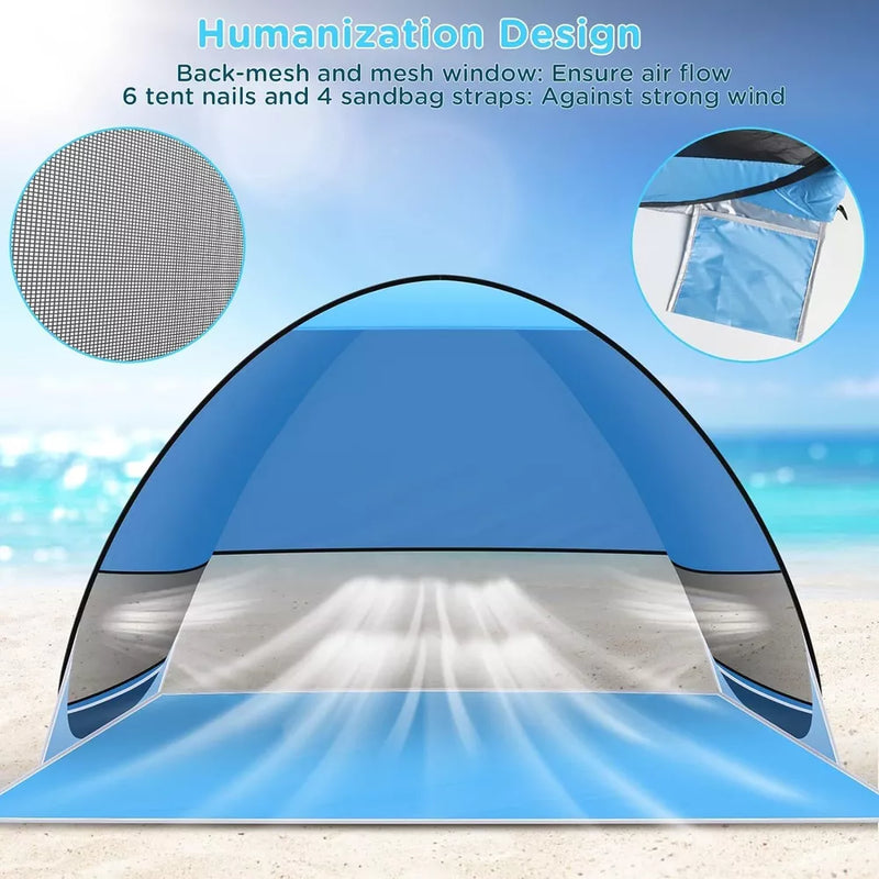 Pop Up Portable Beach Canopy Sun Shade Shelter Outdoor Camping Fishing Tent Mesh