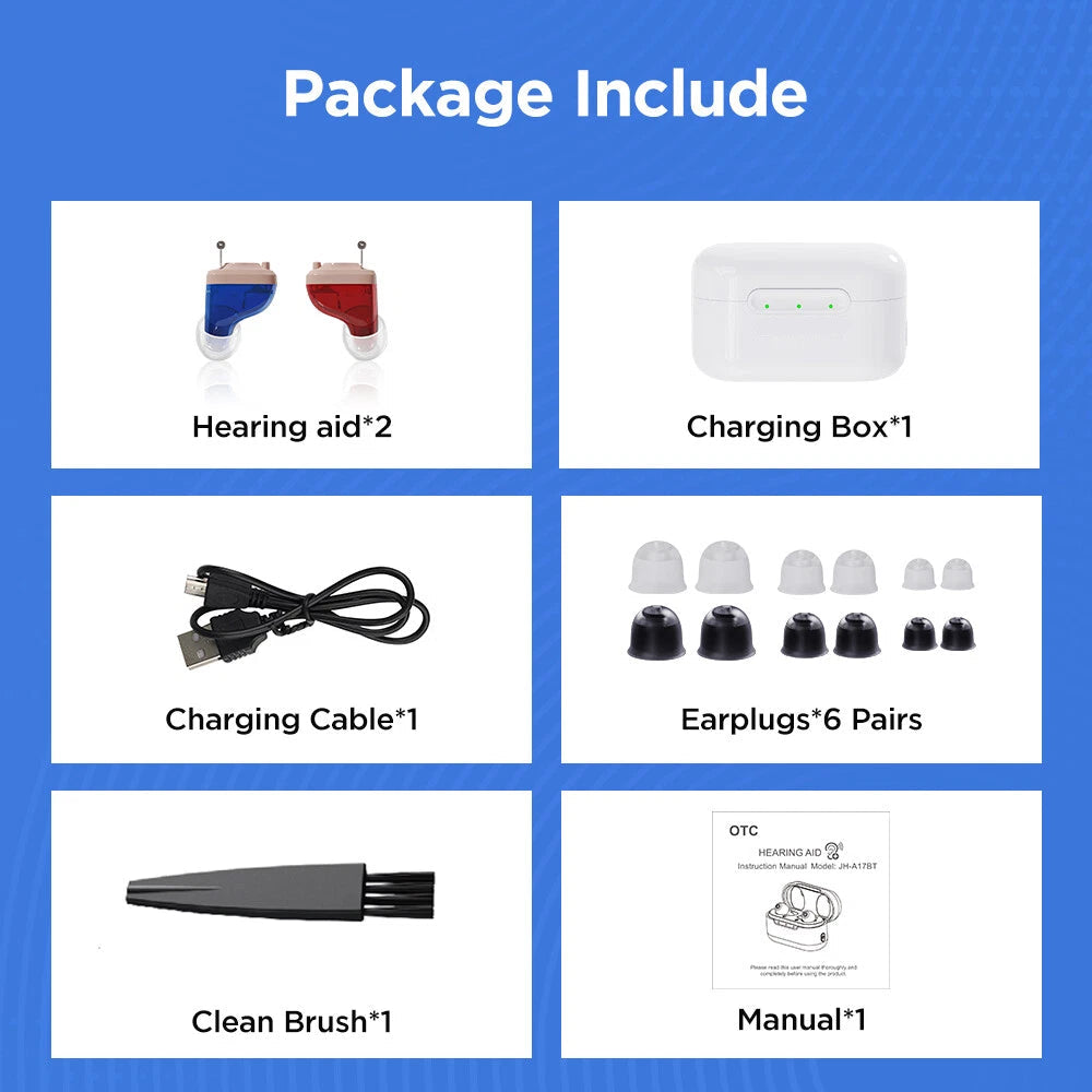 Mini Hearing Aids Digital Invisible In Ear Small Sound Voice Amplifier Enhancer