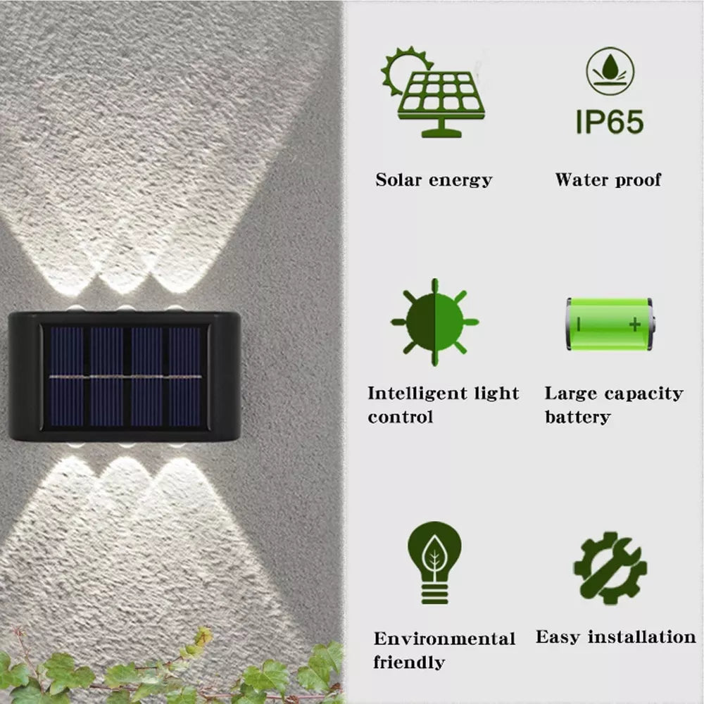 Solar 6LED Deck Light Path Garden Patio Pathway Stairs Step Fence Lamp Outdoor