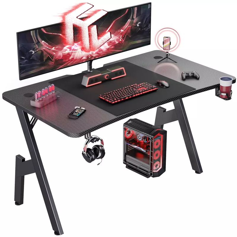 47/55 Inch Gaming Desk Gamer Table Computer Desk PC Workstation Setup