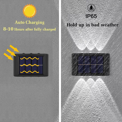 Solar 6LED Deck Light Path Garden Patio Pathway Stairs Step Fence Lamp Outdoor