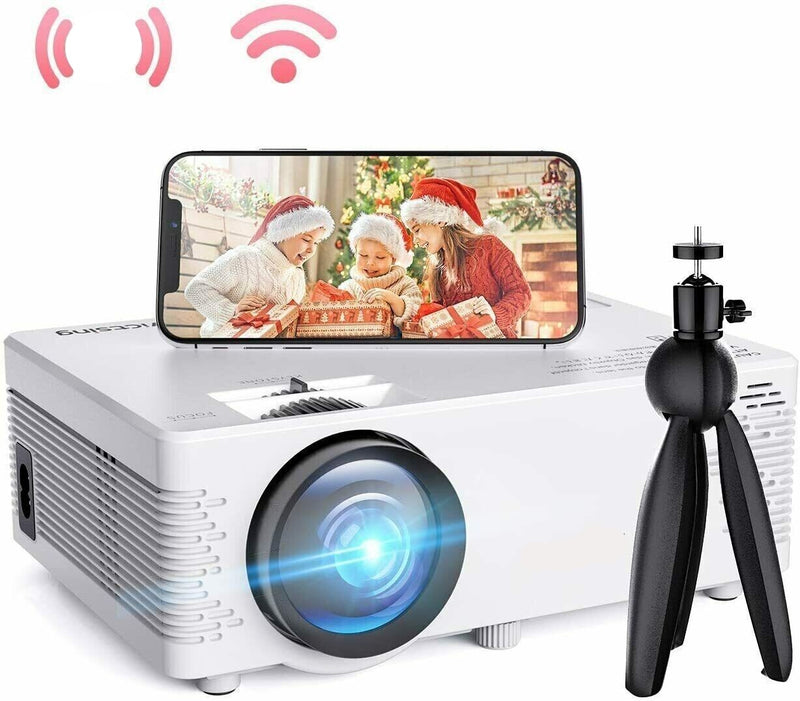 4K Projector 7500 Lumens 1080P 3D LED Mini WiFi Video Home BT Theater Cinema