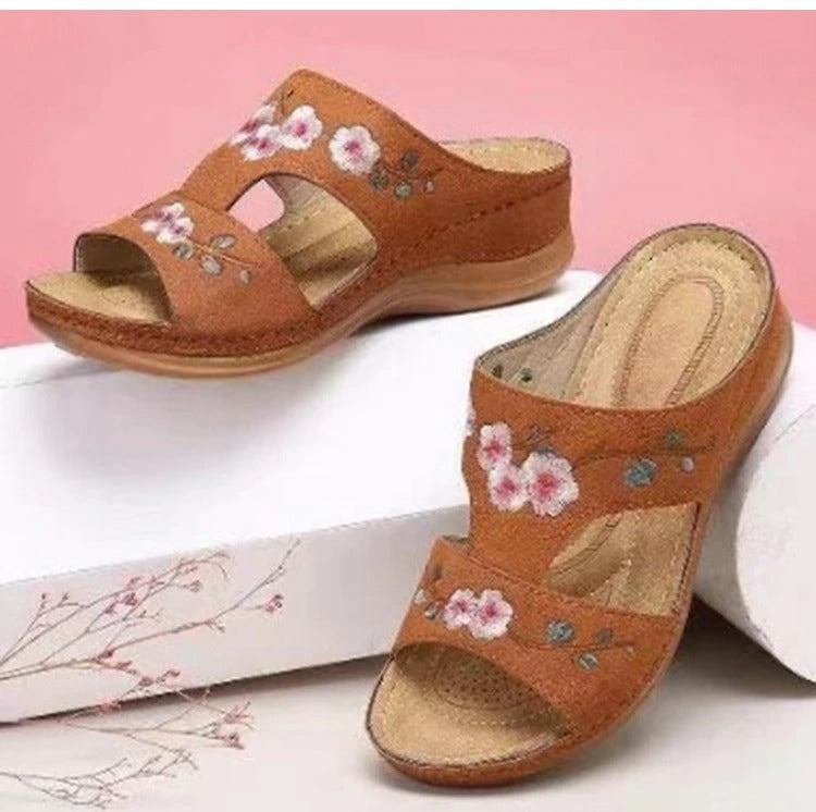 Embroider Flower Colorful women's Sandals