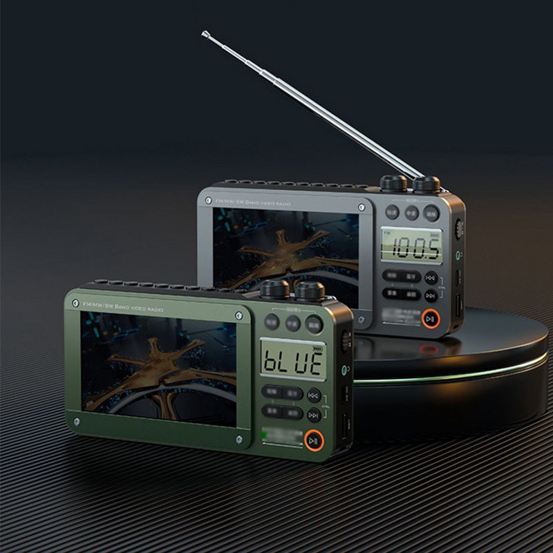 High-end Video Plug-in Bluetooth Pocket Media Video Radio Player, For Camping and outdoor activities