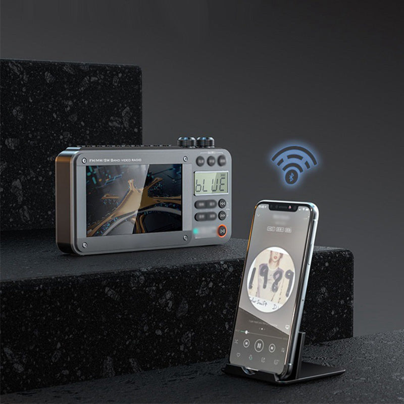 High-end Video Plug-in Bluetooth Pocket Media Video Radio Player, For Camping and outdoor activities