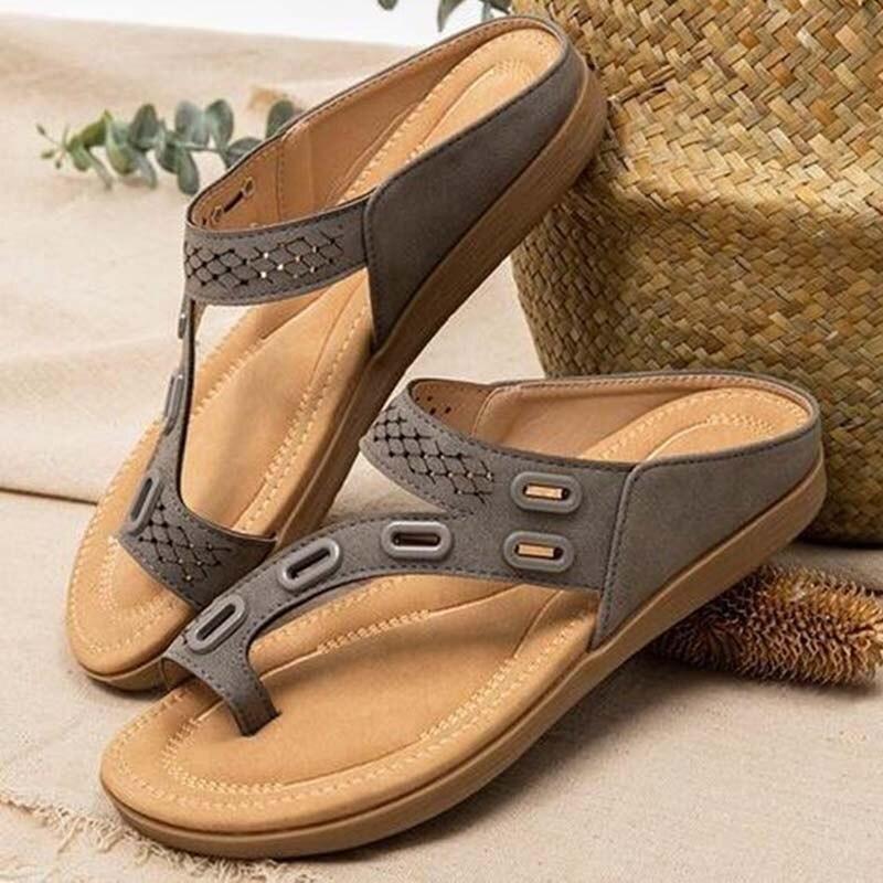 Women's Vintage Anti-Slip Sandals Arch Fashion Comfort for Plantar Fasciitis Flat Feet & Orthopedic Toe