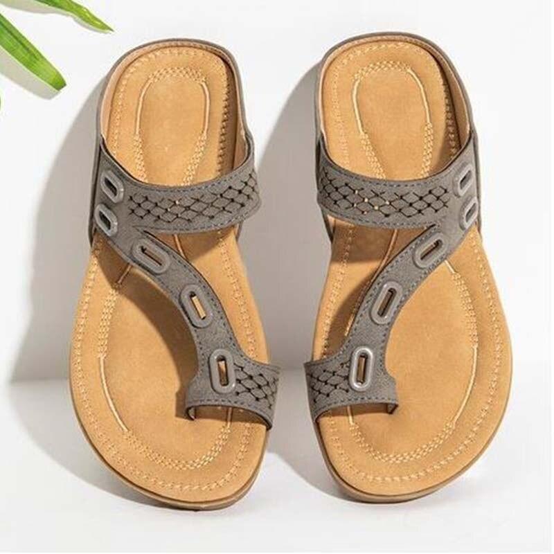 Women's Vintage Anti-Slip Sandals Arch Fashion Comfort for Plantar Fasciitis Flat Feet & Orthopedic Toe