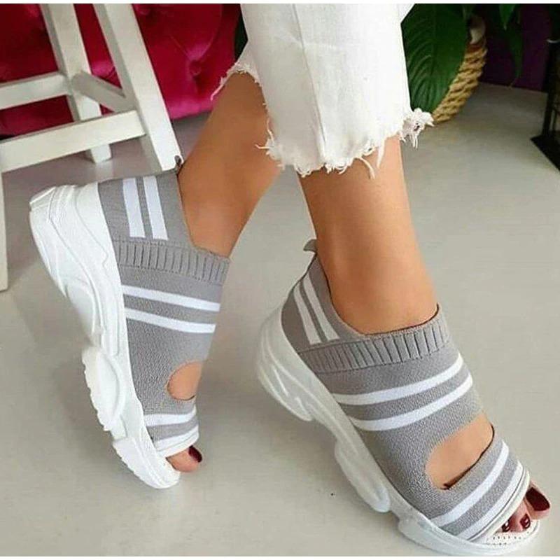 Idealshoe™ Toe Knitted sandals for women's