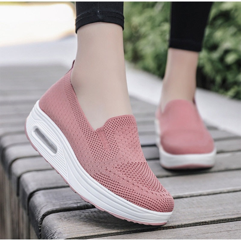 Women Wedge  Slip-on Sneakers