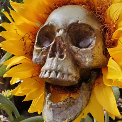 Halloween Decor Skull Sunflowers, Garden outdoor halloween house decor
