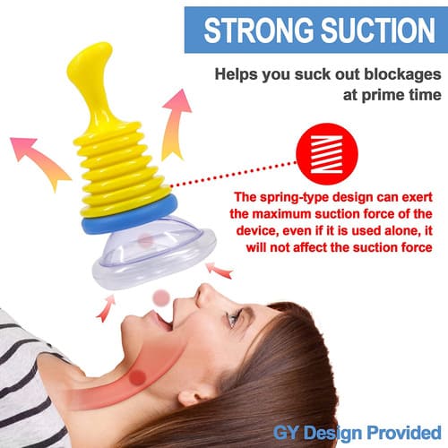Anti-choking Device, Adult and Child, Babies Non-Invasive Choking First Aid, Emergencies Suction chokeGuard