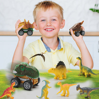 Dino Carrier Truck | Dinocrane Original Oversized Jurassic Dinosaurs Music Truck Transport Car Carrier Kids Toys, Rex Truck