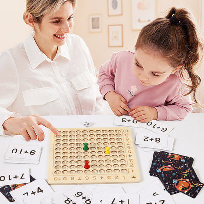 Wooden Montessori Multiplication Math Board Game For Kids Fat Brain Educational