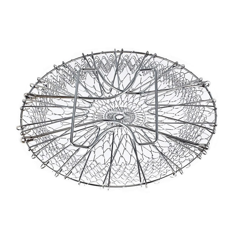 Ultimate Chef Basket - Foldable Steam Rinse Strain Fry French Chef Basket Magic Fries Bask