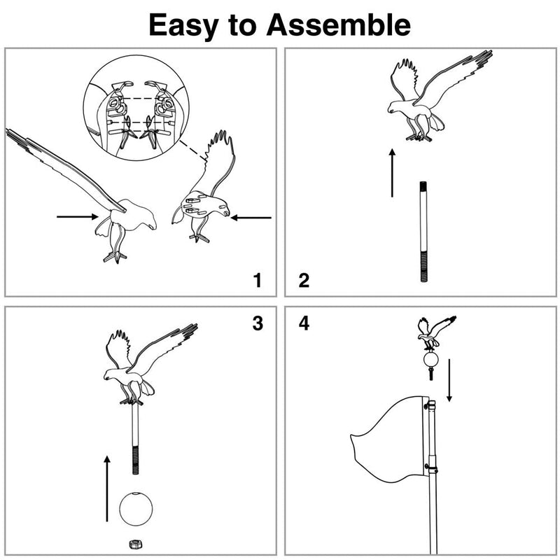 Flagpole Toppers Eagle Flagpole Topper & Gold Ball