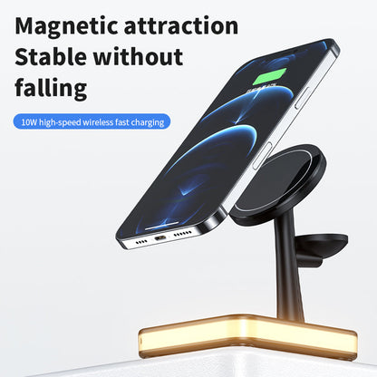Magnetic Wireless Charger Stand Dock, 3 in 1 Wireless Charging Station - Magsafe Compatible