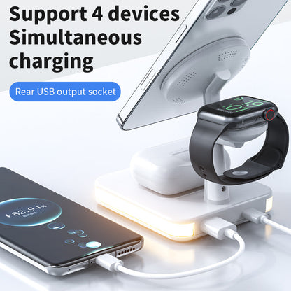 Magnetic Wireless Charger Stand Dock, 3 in 1 Wireless Charging Station - Magsafe Compatible