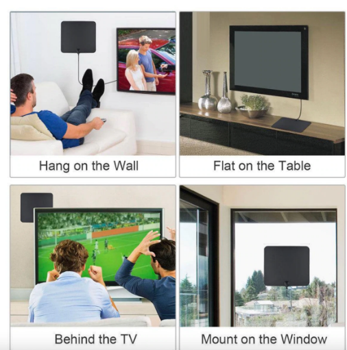 300 Miles Indoor Digital Amplified HDTV Antenna W/ Signal Booster 4K 1080P HDTV Amplified Signal